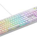 Glorious Gaming - GMMK 3 Custom Mechanical Gaming Keyboard with Knob, 100% Keyboard Full Size, Modular Gasket System, Doubleshot PBT Keycaps, Aluminum Switch Plate, Hotswappable Switches, ANSI (White)