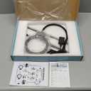 30X 10X Large Floor Magnifying Glass with Light and Stand,72 LED Flexible Gooseneck Floor Magnifying Lamp,2 in 1 Lighted Magnifiers for Close Work, Sewing,Crafts,HobbiesBlack