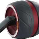 Perfect Fitness Ab Carver Pro Roller Wheel With Built In Spring Resistance, At Home Core Workout Equipment, Red