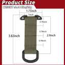 Tactical Gear Clip with D Ring Hook, T-Mount Molle Key Clip, Plastic Carabiner for Belt, Glove, and Outdoor Accessories