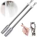 Jos & Haz Curtain Pull Wand Clear Acrylic 36" (2 Pack)  Pull Rod Wand for Grommet Panels, Vertical Blinds, Shower Drapes  Invisible Curtain Opener Stick for Opening & Closing Curtains