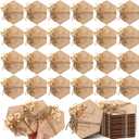 Geelin 24 Pcs Wedding Favors for Guests Bulk Wooden Floral Fridge Magnets Thank You for Celebrating with Us Party Decoration Guest Souvenirs for Wedding Party Bridal Favors(Hexagon)