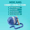 8 Pack Chunky Yarn for Hand Knitting - Chunky Chenille Blanket Yarn for Crocheting - Jumbo Fluffy Yarn for Crochet - Super Bulky Yarn 25 yds 7.7 oz Each Skein (Milky White)