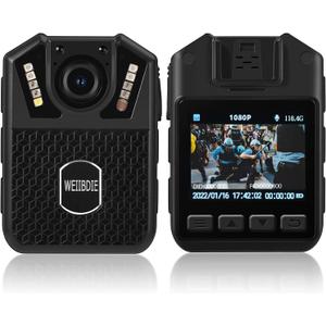 Body Cameras with Audio and Video Recording,1080P, 128G Memory, Night Vision, 3000mah Battery Last 11-12 hrs, Wearable Body Cam for Law Enforcement, Security Guard, Civilian, Personal Use