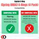 Captain O-Ring  Replacement ORBX2 O-Rings for iSpring WGB22B, WGB32B Series Whole House Water Filter (4 Pack)