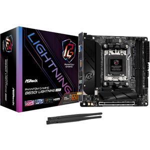 ASRock B650I Lightning WiFi AMD AM5 Mini-ITX Motherboard, Supports AMD Ryzen 9000/8000/7000 Series Processors, DDR5 7200+ (OC), PCIe 5.0 M.2, 2.5G LAN, WiFi 6E, 8+2+1 Power Phase