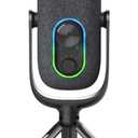 JLab JBuds Talk USB Gaming Streaming Microphone, White, USB-C Output, Cardioid, Omni, Stereo, Bi-Directional, 96k Sample Rate, Volume Control, Gain Control, and Quick Mute, 3.5mm AUX, Plug and Play