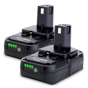 Compatible with Ryobi 18V Battery, 2-Pack P103 3.0Ah 18V Lithium Replacement Battery Compatible with Ryobi 18 Volt One+ Cordless Power Tools P102 P107 P108 P189 P190 P197 P100 Edger, Drill Batteries