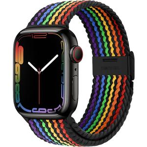 Apple Watch Band 38mm 40mm 41mm 42mm 44mm 45mm 46mm 49mm for Women Men,Sport Solo Loop Strap Stretchy Nylon Braided Wristband for iWatch Series 11 10 9 8 7 6 5 4 SE Ultra 3 2 1
