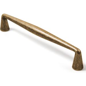 Goo-Ki Vintage Retro Antique Brass Zinc Alloy Cabinet Handles - 5.03''(128mm) Hole Center Affordable Luxury Cabinet Pull Hardware for Bedroom, Kitchen, 6 Pack