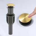 Bathroom Sink Drain Without Overflow, ARCORA Brushed Gold Pop Up Drain for Vessel Sink Clicker Drain Stopper - Amazon.com