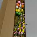 FloralElegance Artificial Easter Flowers with Eggs 10 Pack Easter Floral Picks 17 Inch Forsythia Flowers with Colorful Eggs for Springtime Holidays Vases Flower Arrangements Centerpieces