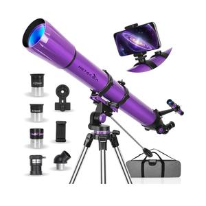 HETEKAN 90mm Aperture 1000mm,Telescope for Adults High Powered, Purple
Magnification 500X, Professional Telescopes for Beginners with Three Eyepieces, Phone Adapter & Carrying Bag