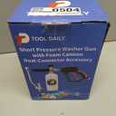 Tool Daily Short Pressure Washer Gun with Foam Cannon, Dual Connector Accessory, 1/4 Inch Quick Connect, 5 Spray Nozzle Tips, 1 Liter