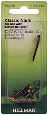 Hillman AnchorWire Steel-Plated Classic Picture Hanging Nails Pack of 1 Steel (Count of 10)