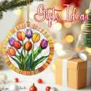 Christmas Ornaments, Flower Ornament, Christmas Tree Ornaments, Xmas Decorations, Holiday Decorations, Tulips Gifts, Flower Lovers Gift, Holiday Party Gifts, and Xmas Gift Ideas