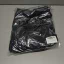 LYANER Women's Fall Square Neck Long Sleeve Tiered A Line Ribbed Knit Elegant Sweater Dress (Black, Large)