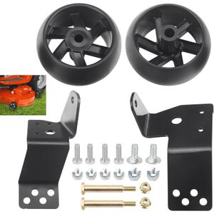 525509501 532181040 Mower Deck Gauge Wheel with Bracket Kit, 42" Deck Gauge Wheel Bracket Kit for Husqvarna AYP Poulan Tractors & Lawn Mowers GWN42B YTH18542 YTH22V42 YTH2042 YTH 22V42