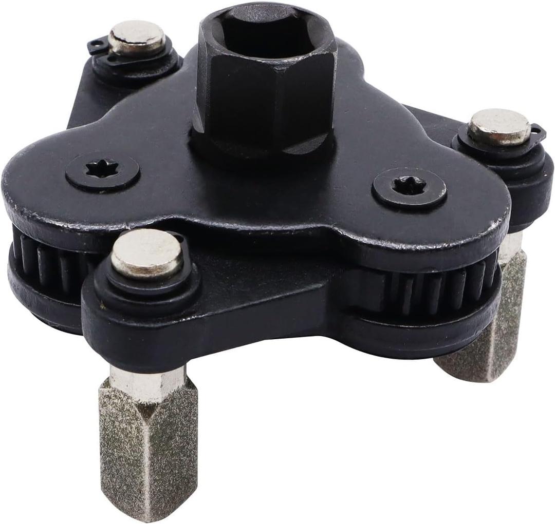 Adjustable Oil Filter Wrench 2-3/8 to 3-3/4 inch 60-95mm Universal Oil Filter Removal Tool 3/8 inch Drive Cap Style Oil Filter Tool