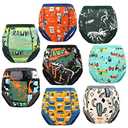 MooMoo Baby 8 Packs Toddler Training Underwear for Boy and Girls Strong Absorbent Cotton Training Pants 5T Green