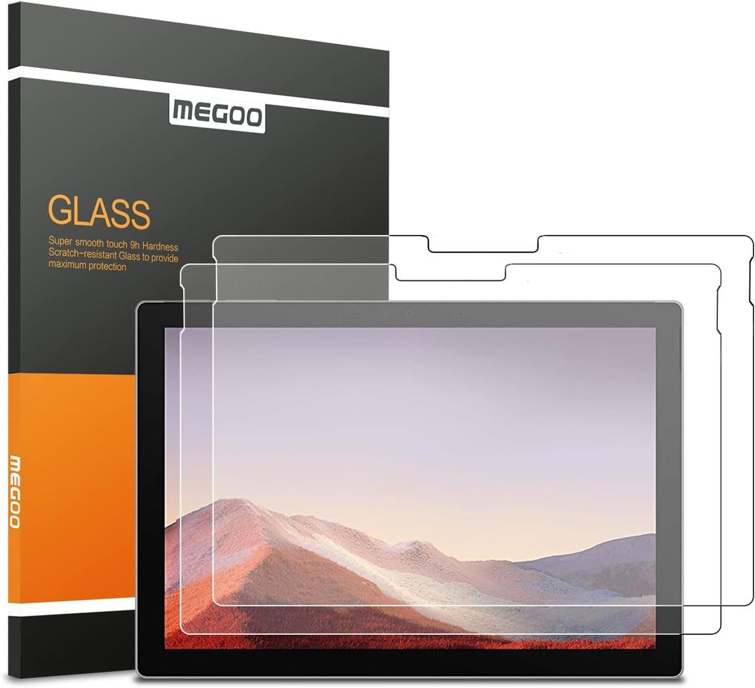 Megoo Paperfeel Matte Screen Protector for Microsoft Surface Pro 7 Plus / 7/6 / 5/4 / 3 12.3 Inch, 2 Pack Anti-Glare Film, Pen Friendly, Smooth Writing, Easy Installation