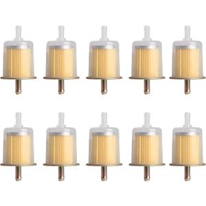 10 Pcs 3/8" Universal Inline Fuel Filters for Cars Industrial Tractors Trucks Motorcycles RV's Gas Powered Engine