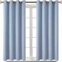 BGment Blackout Curtains for Living Room - Grommet Thermal Insulated Room Darkening Curtains for Bedroom, 2 Panels of 52 x 45 Inch, Spa Blue