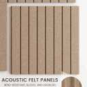 Bumusty Large Cork Board Alternative-48 x 36" Felt Bulletin Board Tiles, with 30 Pushpins, 70 Adhesive Tabs, Fine-Stripe 12-Pack, Cork Boards for Office Push Pin Board Felt Board-Taupe