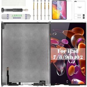 for iPad 7th Gen Screen Replacement 2020 for iPad 10.2" Screen 8th Gen LCD for iPad 9th Display Repair Kits A2197 A2270 A2197 A2200 2019 2021 Black (Without Digitizer)