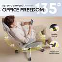 Ergonomic Office Chair for Long Hours, Adjustable Padded Lumbar Support for Lower Back Relief, 330 lb Capacity, Comfortable Computer Desk Chair for Home Office, Work & Study, Medium