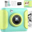 Instant Print Camera for Kids,2.4 Inch Screen Kids Instant Cameras, Christmas Birthday Gifts for Girls Age 3-12,Portable Toddler Toy for 3 4 5 6 7 8 9 10 11Year Old Girls Boys Green