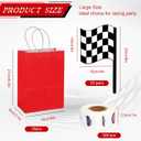 2 x Kuabiz 25 Set Race Car Gift Bags Race Car Party Favors Bag with Handles Checkered Racing Flag Stickers Racing Treat Goodie Candy Bags for Birthday Party Supplies