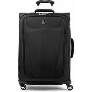 Travelpro Maxlite 5 Softside Expandable Luggage with 4 Spinner Wheels, Lightweight Suitcase, Men and Women, Black, Checked-Medium 25-Inch