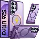 GooseBox for Samsung Galaxy S26 Ultra Case with Magnetic & Kickstand & Edge Raised Shockproof for Galaxy S26 Ultra(Purple)