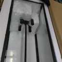 tewei 30In Large Size Square Outdoor Wall Lantern, Modern Black Outside Light for House Waterproof Porch Lights Outdoor Wall Sconce with Clear Glass Shade for Garage Porch Door, E12 Base (1 Pack)