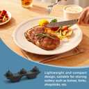 Silicone Chopstick Holder, BPA Free Kitchen Countertop Chopstick Rest for Forks, Spoons, Knives, Chopsticks, Home & Restaurant Use (10, Black)