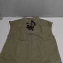 Boys Medieval Pirate Sleeveless Shirts Renaissance Lace Up Cotton Linen Tank Top Gothic Viking Pirate Beach Tunic S