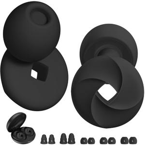 6 x Ear Plugs for Sleeping Noise Cancelling, Soft Reusable Earplugs for Sleep, Silicone Ear Plugs Noise Reduction for Block Snoring/Noise Sensitivity/Travel/Work/Focus - 5 Pairs Ear Tips in S/M/L