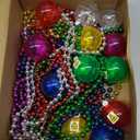 Sasylvia 12 Pcs LED Disco Ball Necklaces Light up Mardi Gras Bead Necklaces 70s Disco Party Favors Glow in the Dark Bead Jewelry Costume Accessories for Party Dance Supplies(Multicolor)