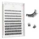 Gekinye Wispy Lash Clusters 9-16mm - Natural Eyelash Clusters D Curly 110pcs DIY Individual Lashes Clusters with Soft Thin Band