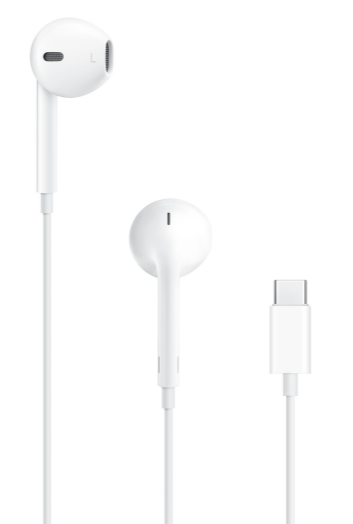 Apple EarPods Headphones with USBC Plug, Wired Ear Buds with Builtin Remote to Control Music, Phone Calls, and Volume