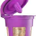 DI ORO MaxBrew Keurig Reusable K Cup Coffee Filter  For Keurig 1.0 and 2.0 Coffee Brewers - 24K Gold Small Refillable Coffee Filter - Fits K200, K300/K350/K360, K450/K460, K500/K550/K560 (Purple)