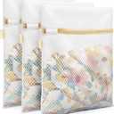 Mesh Laundry Bags, Washing Machine Wash Bags, Reusable and Durable Mesh Wash Bags for Delicates Blouse, Hosiery, Underwear, Bra, Lingerie Baby Clothes - 3M12 x 16 Inches
