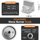 (5Pcs) W11239985 Gas Stove Knobs Replacements Compatible with Whirlpool WFG525S0HZ1 WFG550S0HZ1 WFG525S0HZ0 WFG525S0JV0 WFG535S0JV1, Range Oven Knob Replace Part PD00061875 AP6333411 W10850015