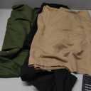 Neer 3 Pack Women's Cropped Long Sleeve Tops, Scoop Neck Loose Fit Sweatshirt Drop Shoulder Casual Basic Crop Tees (Khaki, Army Green, Black)