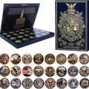 24Pcs 250th Anniversary Commemorative Coins, 2026 Eagle Anniversary Coin for Collectors Adults