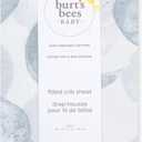 Burt's Bees Baby Essential Organic Cotton Fitted Crib Sheet, Breathable for Boy Girl Standard Crib & Toddler Mattresses