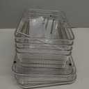 Delamu 2-Tier Under Sink Organizers and Storage, Multi-Purpose Stackable Bathroom Cabinet Organizers, Pull Out Kitchen Pantry Organization and Storage with Dividers (2 Pack, Clear)