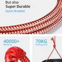 MRGLAS 3.2A USB C Charger Cable,[4-Pack,10+6.6+3.3+1.6FT] USB A to USB C Right Angle Gold-Plated Type C Charger Fast Charging Durable Braided Cord for iPhone 17 16 15 Samsung S10 Note 10 S21 LG-Red