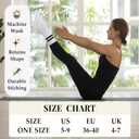 Striped Pilates Socks with Grips for Women (Gray)